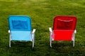 Two Chairs on Grass Royalty Free Stock Photo