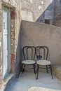 Two chairs on the terrace Royalty Free Stock Photo