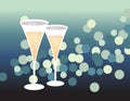 Two champagne glass Royalty Free Stock Photo