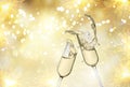 Two champagne glasses Royalty Free Stock Photo