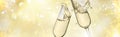 Two champagne glasses Royalty Free Stock Photo