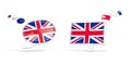 Two chat icons with flag of united kingdom Royalty Free Stock Photo