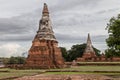 Two Chedis at Wat Chaiwatthanaram