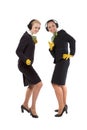 Two cheerful stewardess