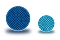 Two chekered spheres in the comparative form Royalty Free Stock Photo