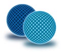 Two chekered spheres Royalty Free Stock Photo