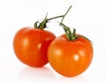 Two cherry tomatoes Royalty Free Stock Photo