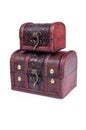 Two chests isolated Royalty Free Stock Photo