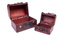 Two chests isolated Royalty Free Stock Photo