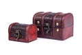 Two chests isolated Royalty Free Stock Photo