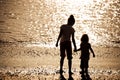 Two children on beach Royalty Free Stock Photo
