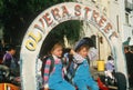 Two children at historic Olvera Street Royalty Free Stock Photo