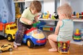 Two children in playroom