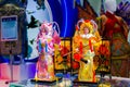 Two Chinese Beijing opera figurine on display Royalty Free Stock Photo