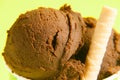 Two chocolat ice cream Royalty Free Stock Photo