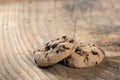 Two Chocolate Chips Cookies Royalty Free Stock Photo