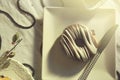 Two chocolate covered donuts Royalty Free Stock Photo