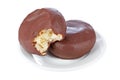 Two chocolate donuts Royalty Free Stock Photo
