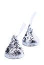 Two chocolate kisses Royalty Free Stock Photo