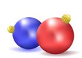 Two christmas balls Royalty Free Stock Photo