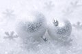 Two christmas balls Royalty Free Stock Photo
