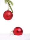 Two Christmas balls Royalty Free Stock Photo