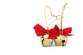 Two Christmas Bells Isolated Royalty Free Stock Photo