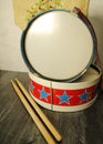 Christmas drums, drumsticks, stars and stripes, 4th of July,