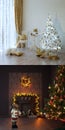 Two Christmas interiors
