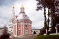 Two churches in Trinity Sergius Lavra Royalty Free Stock Photo