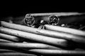 Two cigaret in Black and White Royalty Free Stock Photo