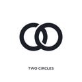 two circles isolated icon. simple element illustration from ultimate glyphicons concept icons. two circles editable logo sign