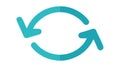 Two Circular Arrows Icon, Refresh and Reload Symbol, vector design Generative AI Royalty Free Stock Photo