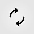 Two circulating arrows icon. Reload, refresh symbol