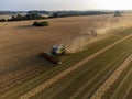 Claas 8900 harvester combines in the fields Royalty Free Stock Photo