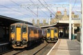 Class 153 diesel units at Carnforth station Royalty Free Stock Photo