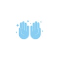 Two clean hand wash symbol decoration vector