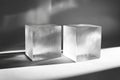 Transparent Cubes in Shadow Royalty Free Stock Photo