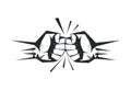 Two clenched fists bumping vector illustration Royalty Free Stock Photo