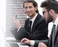 Two clerks working at the Desk Royalty Free Stock Photo