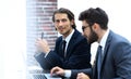 Two clerks working at the Desk Royalty Free Stock Photo