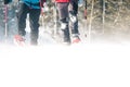 Two climbers during a Blizzard.