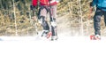 Two climbers during a Blizzard.