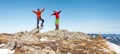 Two climbers on top. Royalty Free Stock Photo