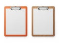Two clipboards isolated on white background Royalty Free Stock Photo