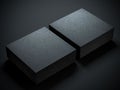 Two Closed Square Black Boxes Mockup