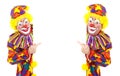 Two Clowns with White Space Royalty Free Stock Photo