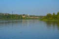 Two coasts of Oka river in Kasimov city, Russia