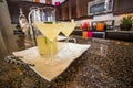 Two Cocktail Glasses And Pitcher On Serving Tray Royalty Free Stock Photo