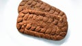 Two cocoa cereal biscuits